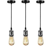 Industrial Metal Pendant Light Retro Hanging Lamp Socket E27 Adjustable Cable Ceiling Lighting Restaurant Living Room