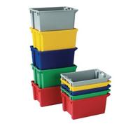 Industrial Quality Supplies Bacs gerbables-emboîtables PP gris L600xl400xH300mm Quantité:1