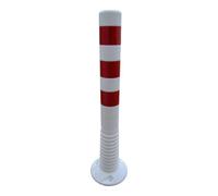 Industrial Quality Supplies Borne de blocage polyuréthane blanc/rouge Ø 80 mm à visser avec matériel de fixation H750 mm Quantité:1