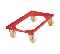 Industrial Quality Supplies Chariot à caisse cap.charge 250 kg pneus polymère L600xl400mm ABS-plastique roug Quantité:1