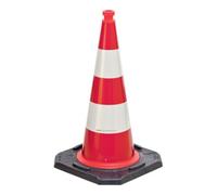 Industrial Quality Supplies Cône de signalisation TL H. 750 mm contrôlé BAST, 2 bandes poids 5,80 kg, 45 x 4 Quantité:1