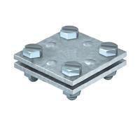 Industrial Quality Supplies Connecteur croisé selon DIN EN 62561-1 plat / plat 30 mm acier galvanisé à chaud Quantité:25