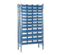 Industrial Quality Supplies Étagère à emboîter H2000xl1000xP300mm extension galvanisée 12 supports en acier Quantité:1