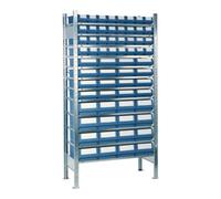 Industrial Quality Supplies Étagère à emboîter H2000xl1000xP400mm extension galvanisée 12 supports en acier Quantité:1