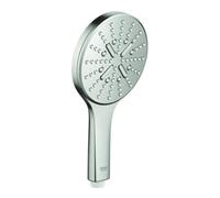 GROHE Pomme de douche Rainshower match0 26574DC0 supersteel – 3 modes, avec limiteur 9,5 l/min