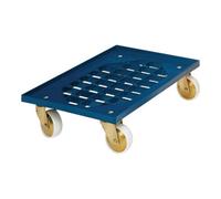 Industrial Quality Supplies Kistenroller Trgf.250kg Pneumatiques en polymère L605×I405mm ABS bleu marine Quantité:1