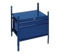 Industrial Quality Supplies LOGS Élément tiroir LOGS 100 H520×I540×P390mm 2 tiroirs bleu verrouillable RAL 5022 LOGS Quantité:1