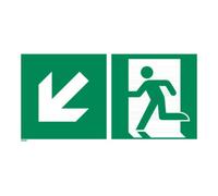 Industrial Quality Supplies Signaux de secours Issue de secoursà gauche vers le as, Type: 15300 Quantité:1