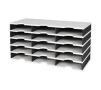 Casier de tri Trio 15 compartiments H363xl723xP331 mm polystyrène gris/noir STYR