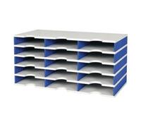 Industrial Quality Supplies STYRO Plateau de tri Trio 15 compartiments H363×I723×P331mm polystyrène gris/bleu Quantité:1