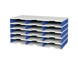 Industrial Quality Supplies STYRO Plateau de tri Trio 15 compartiments H363×I723×P331mm polystyrène gris/bleu Quantité:1