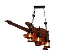 Industrial Retro Boat Wooden Chandelier, Bass Rustic Pendant Light Fixture, Height Adjustable E27 Farmhouse Hanging Lamp for Restaurant, Bar, Kitchen, Dining Room