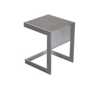 Industrial Side Table Retro Minimalist Stainless Steel End Table Nightstand, 51Cm*40Cm*40Cm