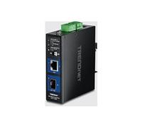 TRENDnet Convertisseur industriel de médias 10G SFP+, TI-F711SFP, température extrême IP50, diviseur Ethernet, rail DIN et supports muraux inclus, compatible avec NDAA TAA pour usage gouvernemental