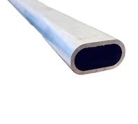 Industrie Tube ovale en aluminium 20 mm x 12 mm x 1 mm, tube creux en alliage d'aluminium, largeur 20 mm, hauteur 12 mm, épaisseur de paroi 1 mm Construction(20x12x1x120mm)