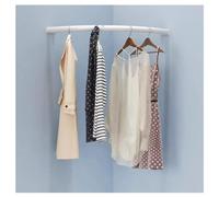 Industriel Pipe Coin Coat Rack Mur Monté Vêtements Présentoir Support Heavy Duty Metal Clothes Rail pour Retail Store Home Bedroom Organizer Sturdy Stable Space Saving Assembly requis