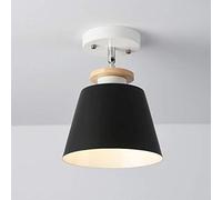 Industriel Plafonnier Rétro Moderne Métal Plafond Lumière DeÉclairage Décoratif Loft Couloir balcon entrée éclairage de plafond E27 Vintage plafond Light Abat-jour Rotatif (Noir)