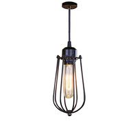 Industriel Retro Lustres, Vintage Lampe Suspension Plafonnier semi-affleurant rustique métal suspension luminaire pour entrée,allée,porche,couloir,chambre,Café,Salle à Manger. (Black) (G)