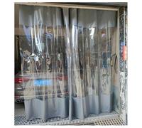 Industriel Rideau De Séparation, Rideaux en Vinyle pour Aire De Lavage avec Œillets Antirouille Et Panneaux en Bâche Transparente, Rideau De Séparation Imperméable Et Résistant(2.2x2m/7.2x6.6ft)