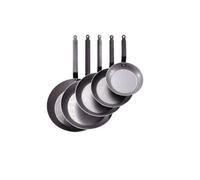 De Buyer - Poêle à frire "Coupe Lyonnaise" en acier CARBONE PLUS avec anse - Diamètre 50 cm -, Gris