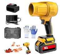 Industries Turbo Jet Blower, Séchoir De Voiture sans Fil Soufflant à Air avec Vitesse Réglable, Bouteille d'air Super Puissance, Souffleurs De Feuilles à Main pour Le Nettoyage du Yellow One Battery