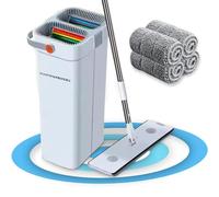 Industry Rainbow Balai Serpillère Professionnel avec Seau Essoreur Double Bac, Tête XL Rotative 360°, Microfibres Lavables pour Laver Le Sol et Nettoyage Maison