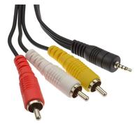 INECK® 3,5 mm Jack Fiche Mâle vers 3 RCA Câble Adaptateur 2M Mâle Câble Audio Vidéo AV