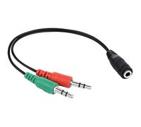 INECK® 3.5mm Câble Adaptateur Stéréo Audio Micro Y Câble Adaptateur [ 1 x jack 3,5 mm Femelle vers 2 x 3,5 mm Mâle ] pour Casque