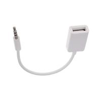 INECK® Adaptateur jack 3,5 male vers USB 2.0 femelle pour prise auxiliaire voiture