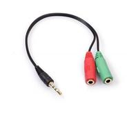 INECK® Adaptateur Jack Mâle vers 2 x Jack femelles (Micro + Casque)