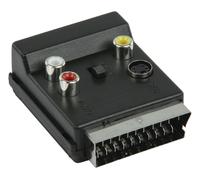 INECK® Adaptateur Péritel M/F - 3 x RCA + S-Vhs Interrupteur signal In/Out