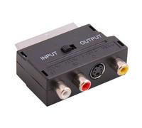 INECK® Adaptateur péritel vers 3 fiches RCA IN/OUT + Adaptateur S-VHS AV Audio, Vidéo