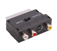 INECK® Adaptateur péritel vers 3 fiches RCA IN-OUT + Adaptateur S-VHS AV Audio, Vidéo
