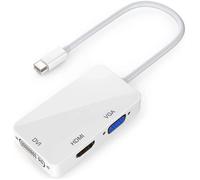 INECK® Adaptateur Thunderbolt Mini DisplayPort vers HDMI-DVI-VGA, Câble Convertisseur Hub multiport pour Apple MacBook Pro Air Mac
