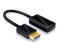 INECK® Adaptateur vidéo DisplayPort vers HDMI - Convertisseur DP vers HDMI - Mâle-Femelle - 1920x1200-1080p - Noir