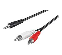 INECK® Câble 1,5m RCA Jack Audio Stéréo Cordon Jack 3.5mm vers 2 RCA Mâle Compatible avec TV PC Smartphone Ampli Chaîne HiFi Barre