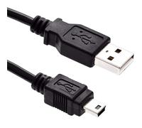 INECK® Cable 2M USB - Mini USB Pour Manette PS3/ Wii U, GoPro Hero4 Black/ Slive, GoPro Hero3/ Hero3 Plus, Canon EOS 700d/ 77d/ 80d/ 1300d/ M3,