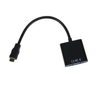 INECK® Câble Adaptateur 1080P Mini HDMI mâle vers VGA femelle pour ordinateur, tablette, MP4 et moniteur (Noir)