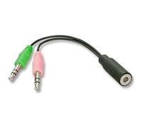 INECK® Câble Adaptateur Casque écouteurs et Micro, Jack en Y Stéréo, 2 Jack 3,5mm Mâle vers Jack 3,5mm Femelle