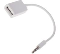 INECK® Câble convertisseur-synchronisation Prise audio auxiliaire auto jack 3,5 mm mâle vers USB femelle