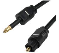 INECK® Câble Optique Audio Numérique Mini TOSLINK vers Optique Toslink SPDIF -Compatible avec PS4-3, Xbox One, Wii, Canal Sat HD,