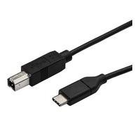INECK® Cable USB 2.0 Type C (USB-C) vers Type B (USB-B) Imprimante Scanner câble Noir 2m