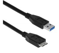 INECK® Câble USB 3.0 A Mâle vers Micro B Mâle - 1,8 Mètres Noir