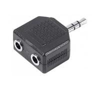 INECK® Doubleur Jack 3.5mm Adaptateur Audio 2 Fiche Femelle vers 1 Fiche jack Mâle Stereo Connecteur