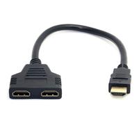 Prise HDMI 1 mâle vers Double HDMI 2 femelle Y adaptateur de câble de répartiteur LCD LED HD TV - Reconditionné