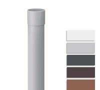 INEFA 100cm Tuyau de descente PVC 100mm gris, accessoires gouttière, installation facile