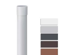 INEFA 100cm Tuyau de descente PVC 50mm blanc, accessoires gouttière, installation facile