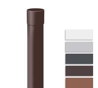 INEFA 100cm Tuyau de descente PVC 50mm marron foncé, accessoires gouttière