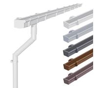 INEFA 3m Kit de Gouttière 68mm PVC Blanc Gouttières Toit à Une Pente