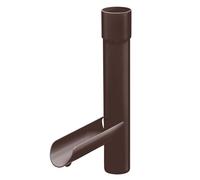 INEFA Collecteur Eau Pluie Tuyau Descente PVC 75mm Marron Foncé Clapet Accessoires Gouttičre